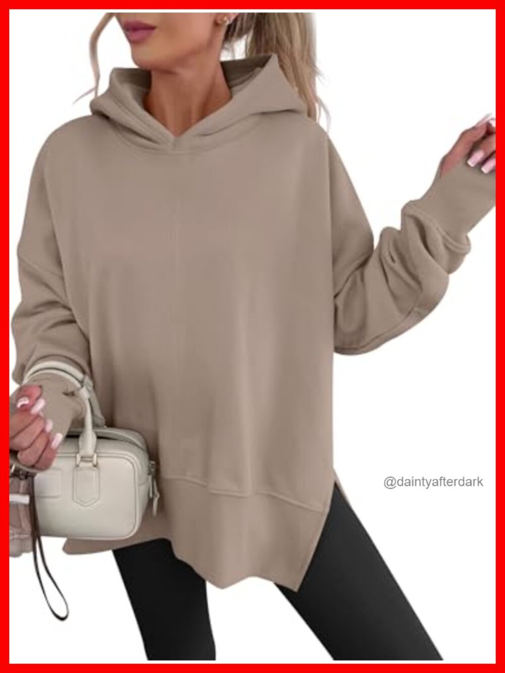 Oversized Hoodie Womens Thumb Hole Sweatshirt Long Sleeve Pullover